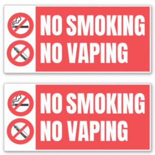 Sticker Pas de tabagisme Pas de Vapin