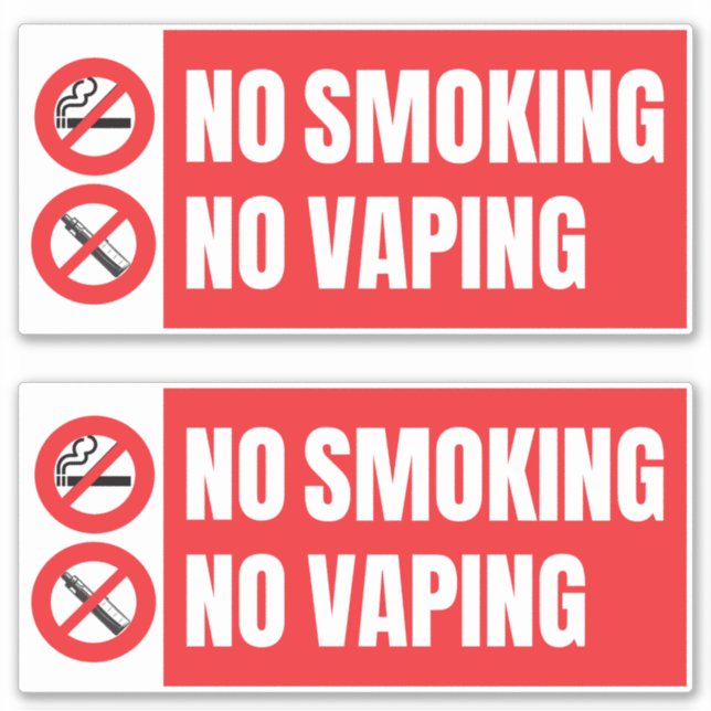 Sticker Pas de tabagisme Pas de Vapin (Devant)