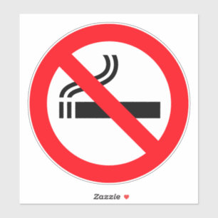 Sticker Pas d'étiquette anti-tabac