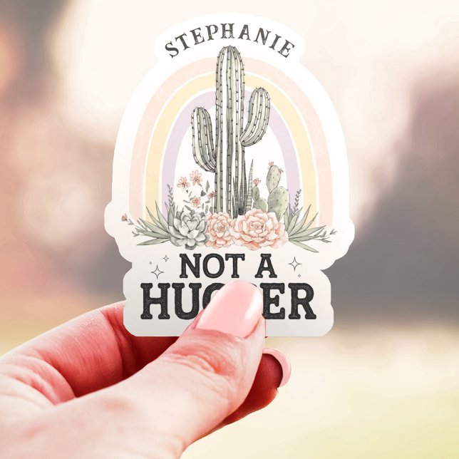 Sticker Pas un gros Cactus Nom personnalisé Vinyl (Créateur téléchargé)