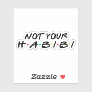 Sticker Pas vos citations en arabe drôle Habibi