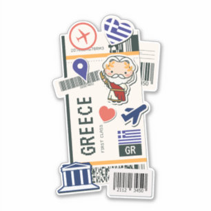 STICKER PASSAGE D'EMBARQUEMENT GRÈCE