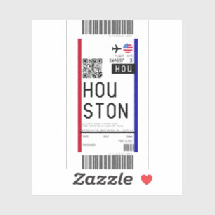 Sticker Passe d'embarquement pour Houston (HOU)