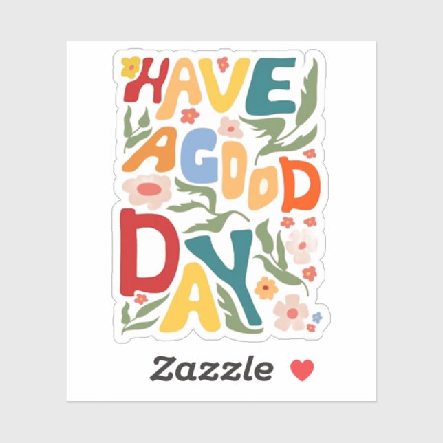 Sticker passer une bonne journée (Feuille)