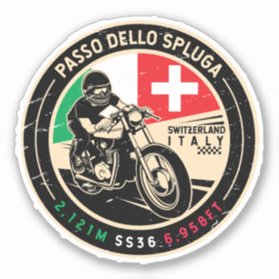 Sticker Passo Dello Spluga Italie Suisse