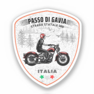 Sticker passo di gavia - gavia pass montagnards italiens a