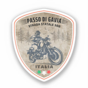 Sticker passo di gavia - gavia pass montagnards italiens a