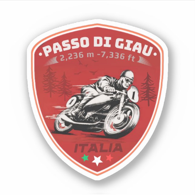 Sticker passo di giau - giau pass alpes montagneuses itali (Devant)