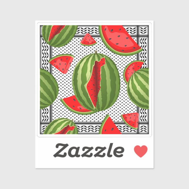 Sticker Pastèque Palestine - Slice (Feuille)