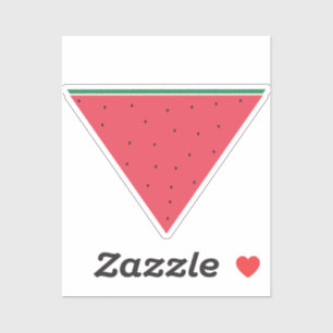 Sticker Pastèque sur résistance inversée au triangle rouge