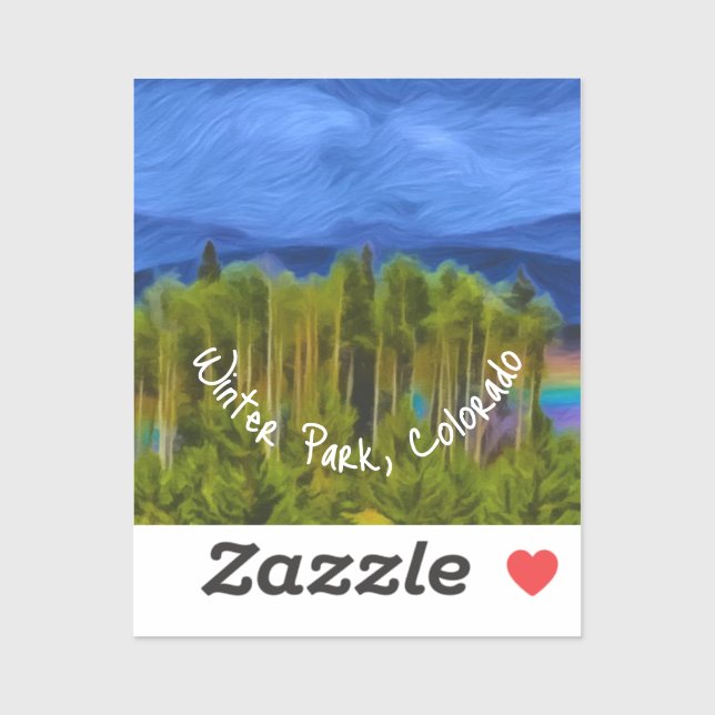 Sticker Patch arc-en-ciel du parc d'hiver (Feuille)