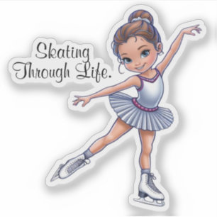 Sticker "Patinage à travers la vie"