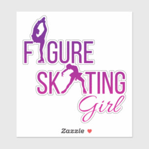 Sticker patinage artistique fille taillée sur mesu