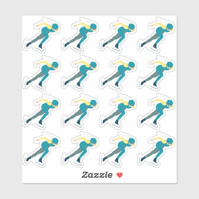 Sticker Patinage de vitesse (Feuille)