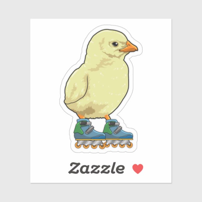 Sticker Patinage en ligne avec patins en ligne (Feuille)