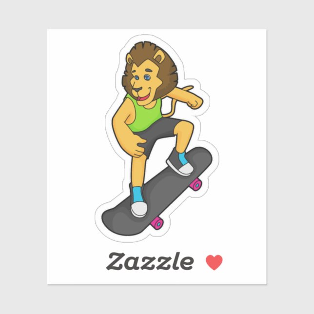 Sticker Patinage Lion (Feuille)