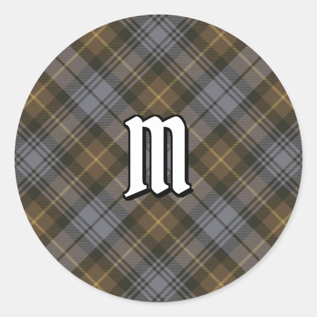 Sticker Patiné Tartan Classic Round Clan Gordon (Devant)