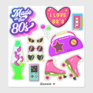Sticker Patins à rouleaux pour éléments de mémoire rose vi