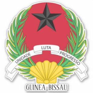 Sticker Patriotique de l'Emblème National de Guinée-Bissau
