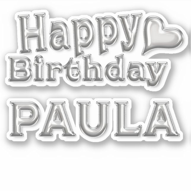 Sticker Paula Happy Birthday (Devant)