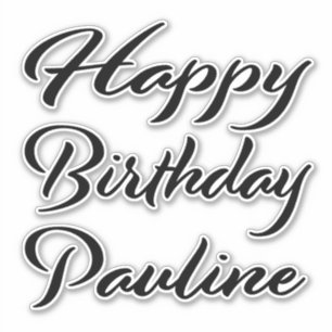 Sticker Pauline Nom Prénom Anniversaire de la Broderie noi
