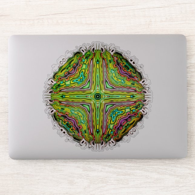 Sticker paupière psychédélique d'un enfer coloré v2 (Ordinateur)