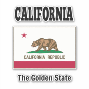 Sticker pavillon de l'État de Californie