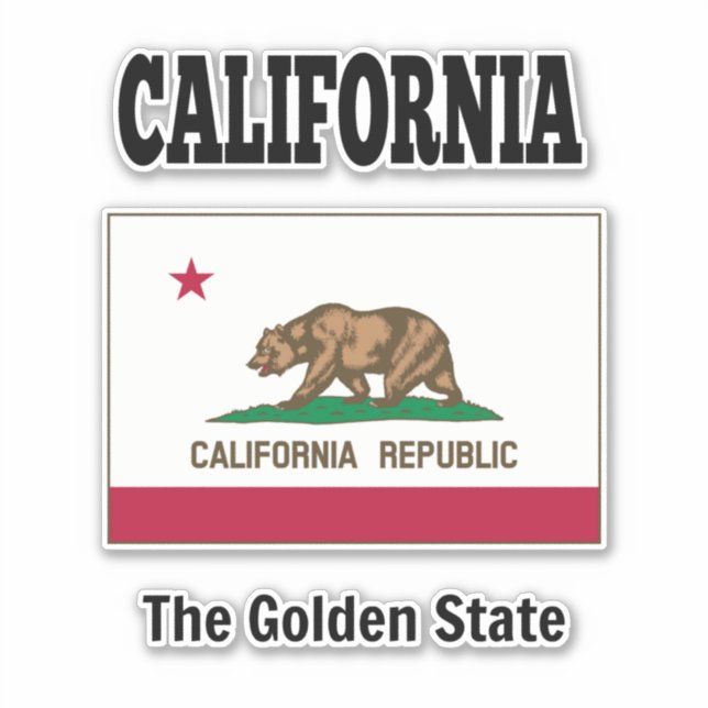 Sticker pavillon de l'État de Californie (Devant)