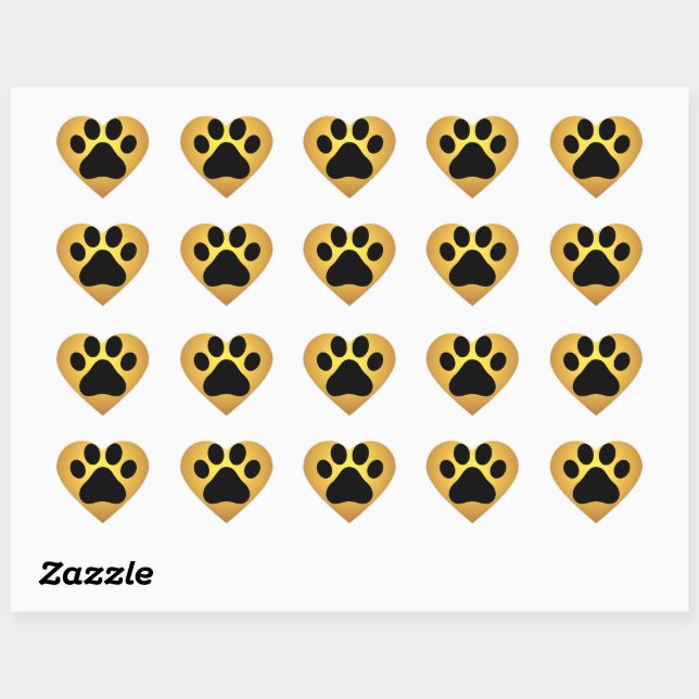 Sticker Paw Pad Heart (Feuille)