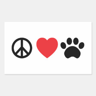 Sticker Paw Peace Love