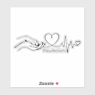 Sticker Pawfection One-Line Art – Amoureux des chiens mini