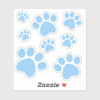 Sticker Pawprint Bleu