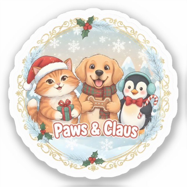 Sticker Paws & Claus (Recto)