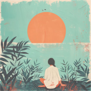 Sticker Paysage Abstrait de Boho (22)