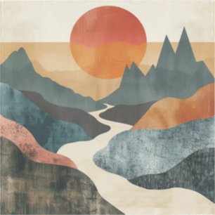 Sticker Paysage Abstrait de Boho (5)
