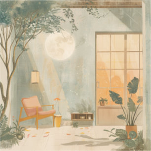 Sticker Paysage Abstrait de Boho (6)