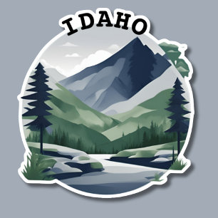 Sticker Paysage de montagne Serene Idaho imperméable