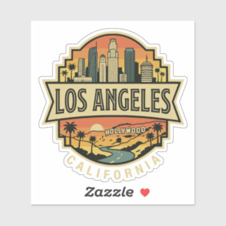 Sticker Paysage urbain de Los Angeles Californie Voyage Vi