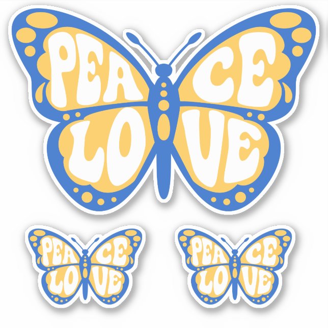 Sticker Peace Heart Love I Stand With Ukraine Button Class (Devant)