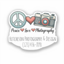 Peace Love Photographe Caméra Cadeau