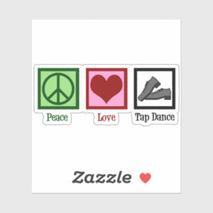 Sticker Peace Love Tap Dance