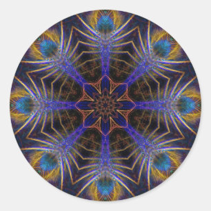 Sticker Peacock Web Fractals
