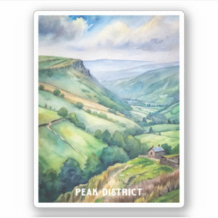 Sticker Peak District National Park Watercolor Peinture