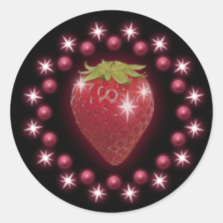 Sticker Pearl fraise vin rouge noir