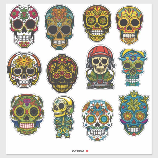 Sticker Peau de sucre Art 12 pièce pack de célébration (Feuille)