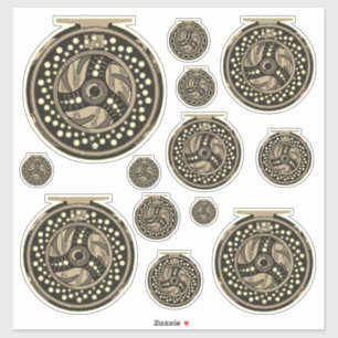 Sticker Pêche à la mouche Reel Art pêcheur pêcheur