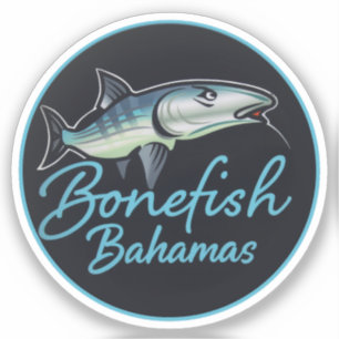 Sticker pêche à l'os bahamas
