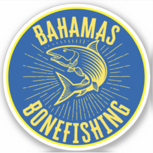 Sticker Pêche Bahamas Fisherman Diver plongée Bonefish