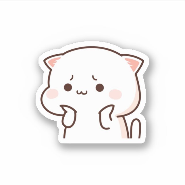 Sticker Pêche Et Chat Goma Mochi (Devant)