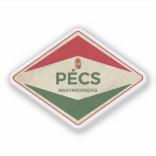 Sticker Pecs Hongrie Vintage